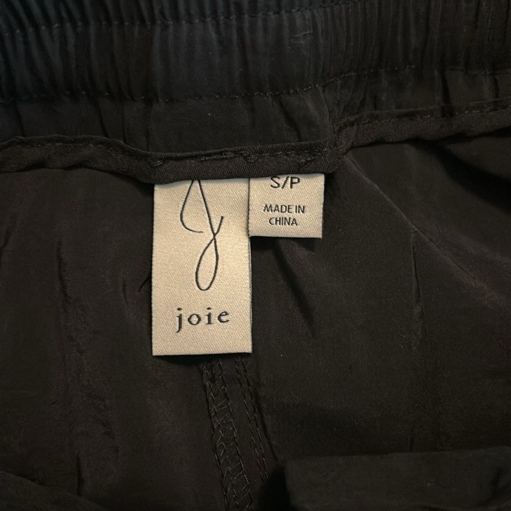 Joie Black Modal Blend Cargo Jogger Pants Small Utility Drawstring Ankle - Picture 3 of 5